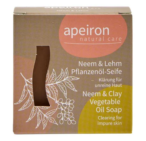 Apeiron Handseife Pflanzenöl-Seife - Neem & Lehm 100g