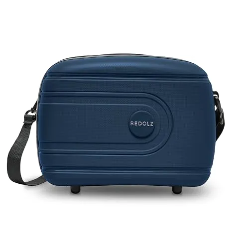 REDOLZ Hartschalen Handgepäck Kosmetik-Koffer | Stabiles Beauty-Case mit Aufsteckfunktion | 34 x 17 x 27 cm aus leichtem Polypropylen (Essentials 11)