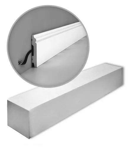 Orac Decor SX165 AXXENT Zierleisten 16 Stück | 32 m - Elegante Zierleisten aus Duropolymer für Innen- und Außenbereiche. Stoß- und wasserfest, ideal für zeitgenössische Raumgestaltungen. Perfekte Lösung zur Aufwertung Ihrer Räume.