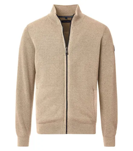 CASAMODA Strickjacke Uni Basic Knitwear - Strickjacke für Herren mit normaler Passform, Stehkragen und zwei praktischen Seitentaschen - perfekt für lässige Outfits und kühle Tage.