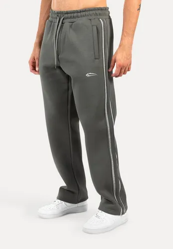 Smilodox Jogginghose Yasin, Sweathose mit Logo, Bequeme Freizeithose mit Kordelzug Seitentaschen weiße Seitenstreifen Angenehmes Material Sport Freizeit