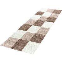 Ayyildiz Hochflor-Teppich Life Shaggy 1501, mokka - Shaggy-Teppich mit 30 mm Florhöhe, pflegeleicht und schmutzabweisend, ideal für gemütliche Wohnzimmeratmosphäre.