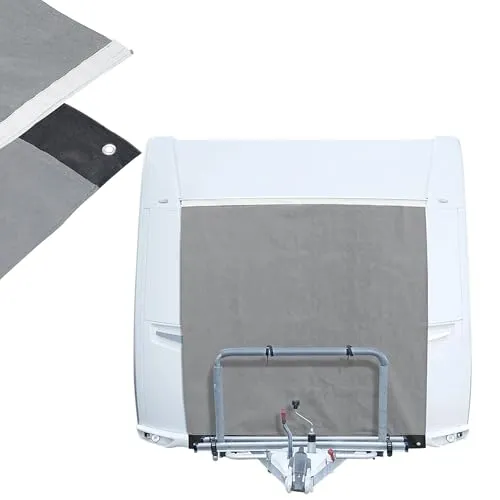 Bugschutzplane für Wohnwagen - Frontschutzplane 140-200 x 160 cm - Wohnmobilabdeckungen, idealer Schutz vor Wetter und Zugluft mit einfacher Befestigung über Kederschiene und verschiedenen Abmessungen für optimale Anpassung.