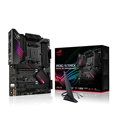 ASUS ROG STRIX B550-F Gaming Mainboard AM4 - Gaming Mainboard mit PCIe 4.0 und 4 DDR4-Steckplätzen für maximale Leistung. Ideal für Gaming-Enthusiasten, ausgestattet mit On-Board-Audio und vielseitigen Anschlussmöglichkeiten.