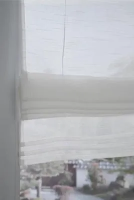 Gardinia Home Decor 36799, Manuell, Slatted, Römischer Rollo, Weiß, Einfarbig, Polyester