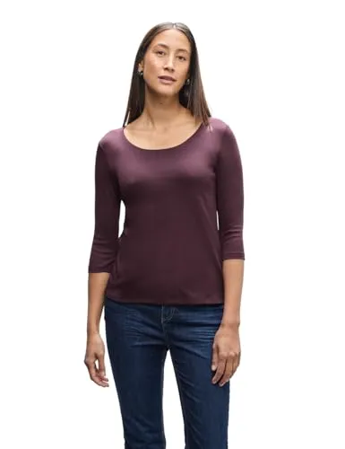 Street One Basic T-Shirt mit 3/4 Arm Jazz Berry 38 von Street One