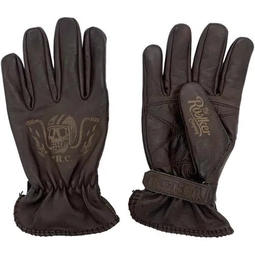 Rokker Tattoo Ape Motorradhandschuhe S - Classic Retro Biker in Braun - Motorradhandschuhe aus hochwertigem Leder mit hoher Griffigkeit an der Innenhand und Touchscreen-Funktion, perfekt für unvergessliche Biker-Abenteuer.