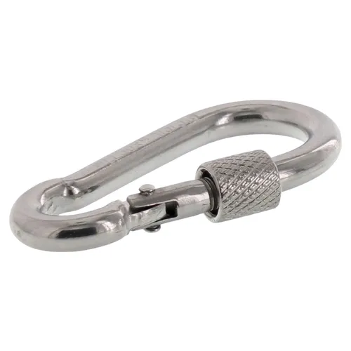 ToniTec Karabinerhaken Edelstahl Karabiner Schraubverschluss 50x5mm Schnapphaken