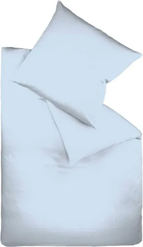 fleuresse Uni-Colours Bettwäsche-Set, Mako Satin, bleu, 240 x 220 cm - Elegantes Bettwäsche-Set aus 100% Baumwolle in Mako Satin, fusselt nicht und ist faltenfrei. Ideal für erholsame Nächte und perfekt abgestimmte Schlafzimmerakzente.