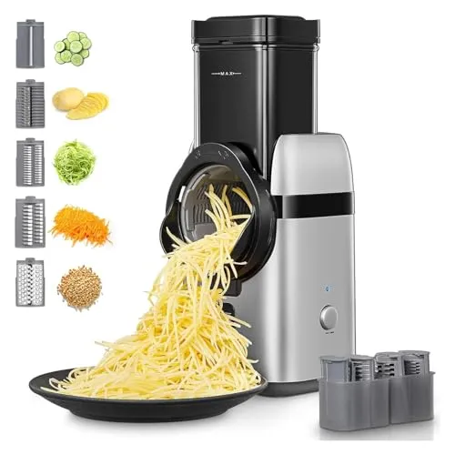 FOHERE Elektrischer Gemüseschneider 5 in 1