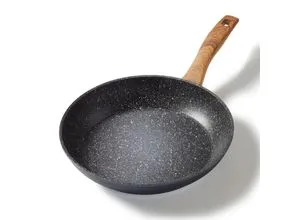 STONELINE Back to Nature Bratpfanne 28 cm - Pfanne mit echter Steinpartikeln-Beschichtung für fettfreies Braten, geeignet für alle Herdarten inkl. Induktion, Made in Germany.