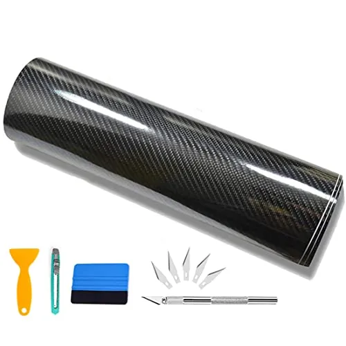 Kaliwa Auto Folie, selbstklebend Autofolie aus Vinyl, flexibel Auto Shutz Folie(300cm*30cm)