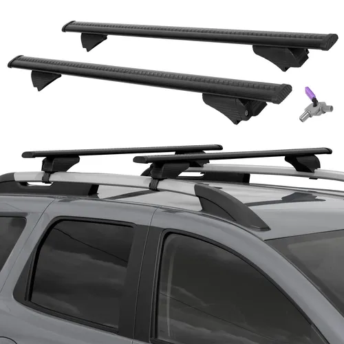 Querträger Dachträger Grundträger mit Schloss für Isuzu D-Max 2 in Schwarz