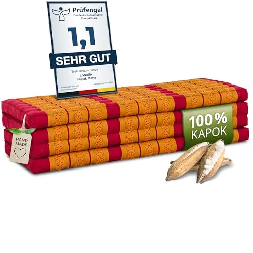 Klappmatratze 140 cm (Classic) in rot von livasia