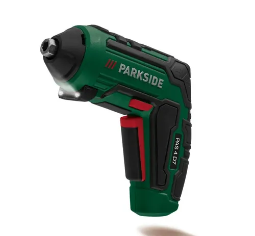PARKSIDE 4 V Akku Stabschrauber - Akkuschrauber mit 1500mAh Lithium-Ionen Akku, kompakt und leicht, ideal für präzise Arbeiten und schnelle Ladezeit von nur 60 Minuten.