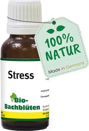 BIO BACHBLÜTEN Stress Tropfen f.Hund/Katze/Pferd 20 ml