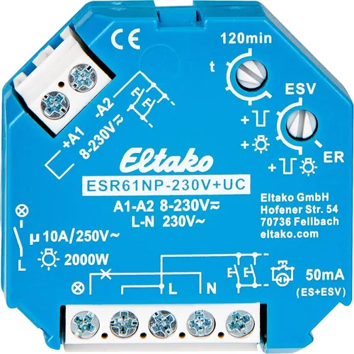Eltako Stromstoßschalter 1S ESR61NP-230V+UC