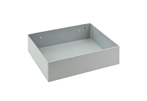 PROREGAL® Werkzeughalter Ablageschale für Lochplatte, HxBxT 6x22,5x16,5cm, Weissaluminium