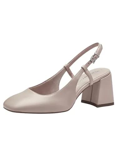 Tamaris Slingpumps 1-29621-42 508 schmal - Damen-Pumps mit eleganter karrèe-förmiger Schuhspitze, ausgestattet mit ANTIslide und TOUCH-IT Technology für höchsten Tragekomfort und einem stabilen 7,5 cm Blockabsatz.