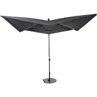 Luxus-Sonnenschirm MCW-A37, 3x3m Gartenschirm mit UV-Schutz - Sonnenschirme aus witterungsfestem Polyester und pulverbeschichtetem Aluminium, mit integrierter Luftzirkulationshaube für kühle Schattenplätze und optimalen UV-Schutz.