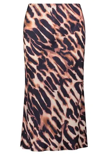 Maxirock BETTY BARCLAY Damen Satinrock unifarben - Damenrock in Größe 44, aus 100% Viskose, mit elastischem Gummizug für perfekten Sitz und femininem Tragegefühl. Der edle Glanz und der Batik-Druck verleihen jedem Outfit Boho-Chic.