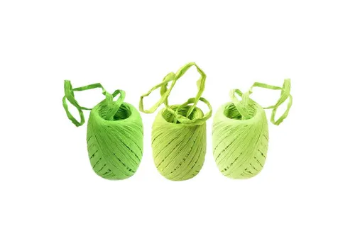 maDDma Geschenkband 3 x 30m Papierschnur Raffia, Grüntöne