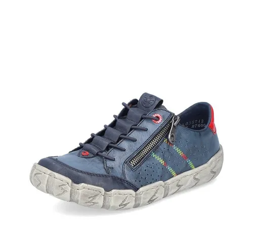 Rieker Damen Low-Top Sneaker L0357 - Damen-Sneaker mit stylischem Reißverschluss und bequemer PU-Sohle, ideal für lässige Freizeitlooks und den ganzen Tag Tragekomfort.