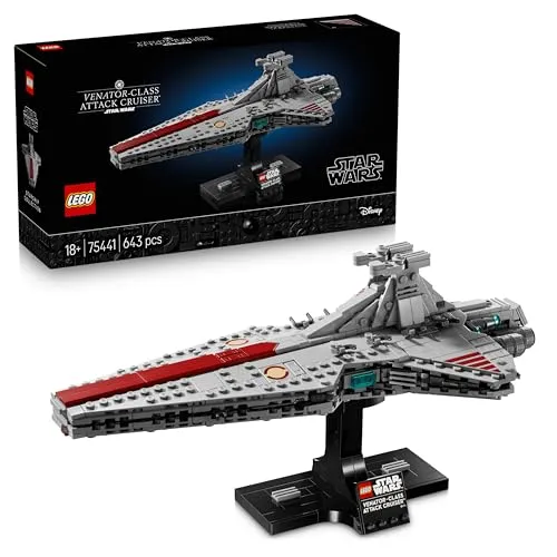LEGO Angriffskreuzer Venator-Klasse - 75441 - Erlebe das Abenteuer im Star Wars Universum mit diesem LEGO® Modell des Venator-Klasse Angriffskreuzers. Ideal für kreative Bauprojekte und als eindrucksvolle Dekoration für Fans.