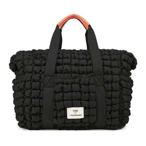 Les Visionnaires Shopper Unio Travel Bag - Stylische Shopper-Tasche aus robustem Polyester mit durchdachtem Design, Trolley-kompatibel und vielseitigen Trageoptionen – perfekt für modebewusste Damen.