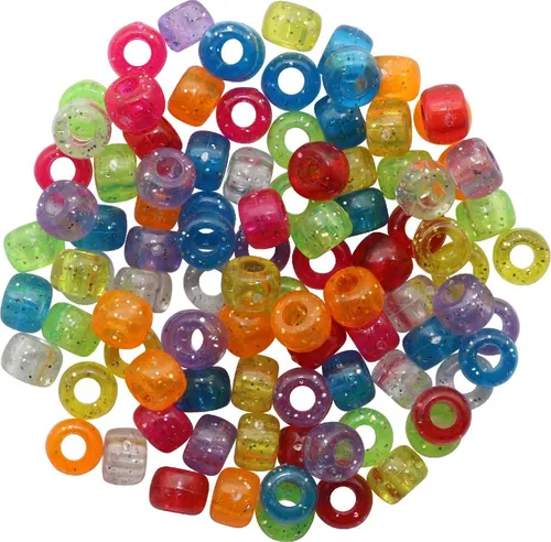 Glorex Schmuck-Perlen Glitter 6 x 9 cm, 25 g