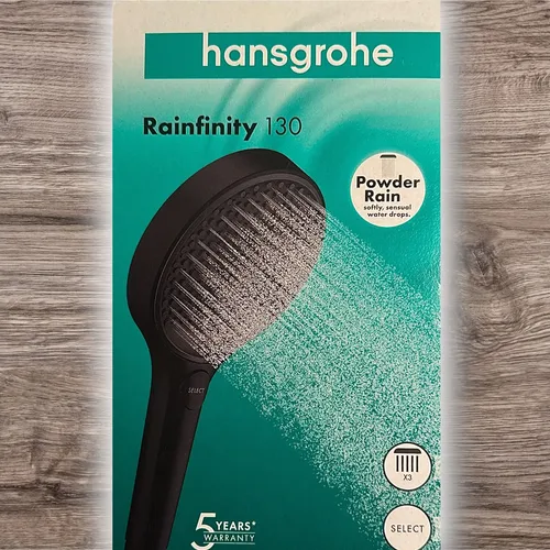 hansgrohe Rainfinity Handbrause 26864670 - Mattschwarzer Duschkopf - Sonstige, elegantes Design in mattschwarz für ein modernes Badezimmererlebnis.