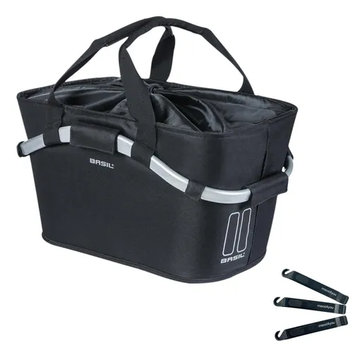 Basil Classic Carry All MIK 2.0 Fahrrad-Gepäckträgerkorb mit Reifenheber 3er-Set