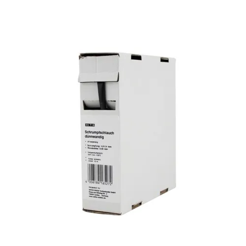 Produktbild Unitec Schrumpfschlauch Abrollbox Ø 4,8-2,4 mm Meterware schwarz