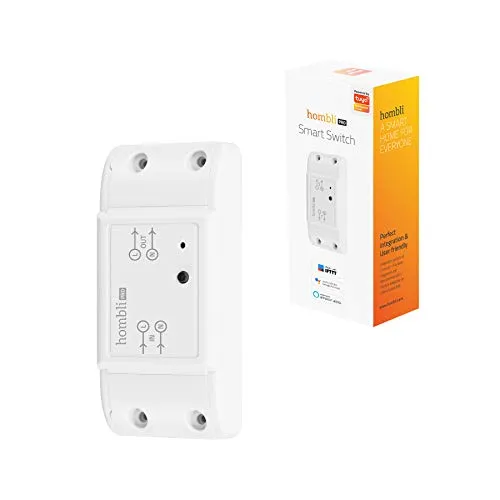 Hombli Smart Switch Pro WLAN, fernsteuerbares Schaltmodul 90–250 V, bis 10 A oder 2200 W, App- und Sprachsteuerung, kompatibel mit Alexa, Google Home