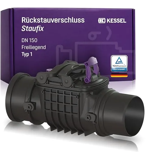 Produktbild KESSEL Rückstaueinfachverschluss Staufix DN150, freiliegend 720150