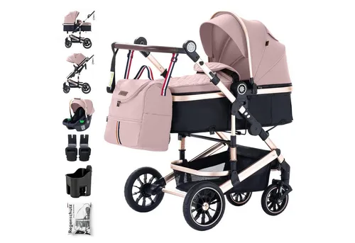 Daliya® Kombi-Kinderwagen NEOMOVE 3in1 in pink von Daliya