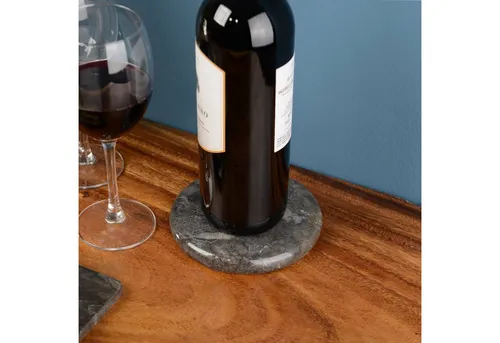 wohnfreuden Dekoschale Marmor Untersetzer 13 cm anthrazit rund, 30869