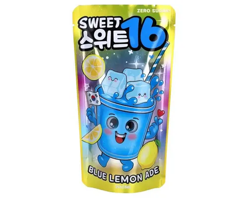 Sweet16 Softgetränk, Sweet16 Blue Lemon Ade Blaue Zitronenlimonade zuckerfrei 200ml