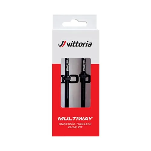 Vittoria Multiway Tubeless Ventil 60mm schwarz Alu SV 2er Set - Sonstiges Fahrradzubehör, langlebige Aluminiumventile für eine einfache Montage und optimalen Luftdruck bei Tubeless-Reifen.