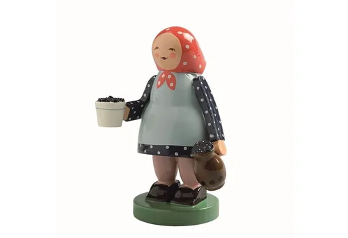 Wendt & Kühn Sammelfigur Beerensammler Kind 537/3 - Hochwertige Sammelfigur aus dem Erzgebirge, handgearbeitet und farbenfroh. Die liebevoll gestaltete Beerensammlerin bringt herbstliche Stimmung in Ihr Zuhause – perfekt als Dekoration oder Geschenk.