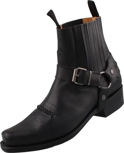 Sendra Biker Stiefelette 6445 Schwarz - Wanderschuhe mit hochwertigem Leder, kernigem Design und 40-mm Absatz für optimalen Tragekomfort und Stil. Ideal für Abenteuer in der Natur oder in der Stadt.