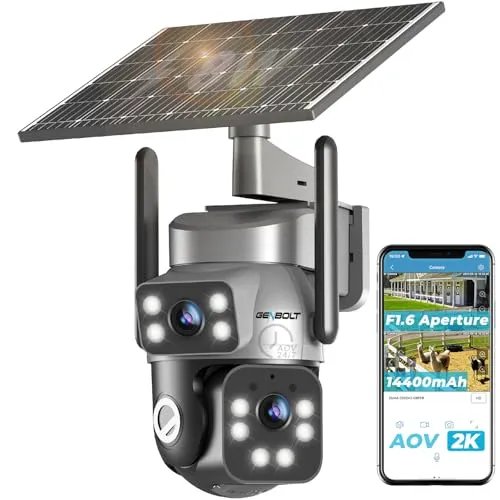 GENBOLT 4G LTE AOV Solar Überwachungskamera Aussen Kabellose mit SIM-Karte