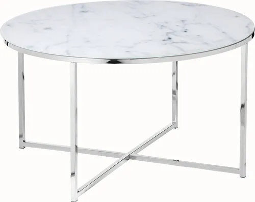 Stylischer SalesFever Couchtisch, Ø 80 cm in weiß von SalesFever