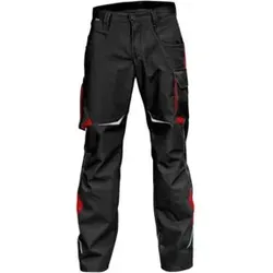 Kübler Pulsschlag Hose 2424 schwarz/mittelrot Größe 54 - Arbeitshose & Bundhose mit ergonomischer Linienführung für optimale Bewegungsfreiheit, CORDURA-Verstärkungen an Taschen und Reflexelementen für bessere Sichtbarkeit.