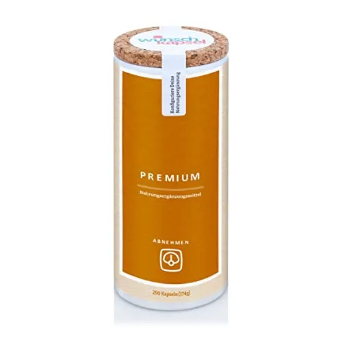 Wunschkapsel ABNEHMEN Premium Ergänzung zur Diät | Satiereal, Morosil und GreenPC | 290 Kapseln aus deutscher Manufaktur für XL-Reichweite