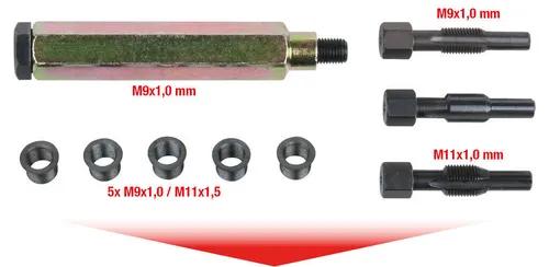 KS Tools Gewindereparatur Satz Glühkerzen 9-tlg. 150.5030 - Gewindeinstandsetzung für Glühkerzen, ideal zur Reparatur beschädigter Gewinde mit hochwertigem Werkzeugset für präzise Ergebnisse.