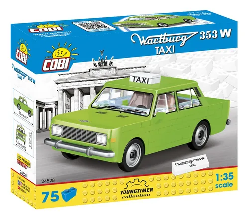 COBI Youngtimer Collection Wartburg 353W Taxi, Auto, Fahrzeug, Sammelautos, Spielzeug, Spielen, Konstruktionsbausteine, Kunststoff, 75 Teile, 24528