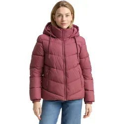 Steppjacke TOM TAILOR, Damen, Gr. XL, deeply mauve, Steppware, Obermaterial: 100% Polyester. Futter: 100% Polyester, unifarben, regular fit taillenbedeckt, elastischer Bund, Jacken Steppjacke, mit Kapuze