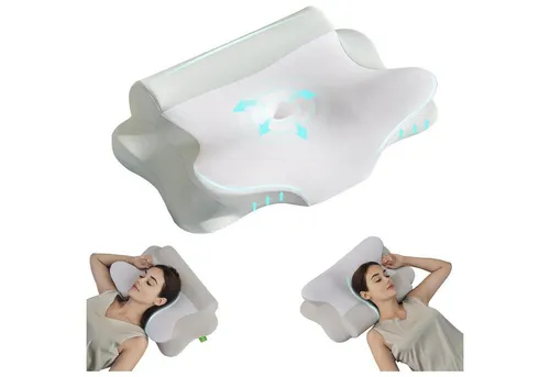 Nackenkissen Memory Foam für Seitenschläfer 60 x 39 x 10/12 cm