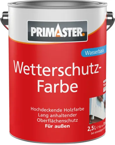 Primaster Wetterschutzfarbe 2,5 L anthrazitgrau - Holzschutzfarbe in anthrazitgrau, ideal für langlebigen Schutz vor Witterungseinflüssen und UV-Strahlung.